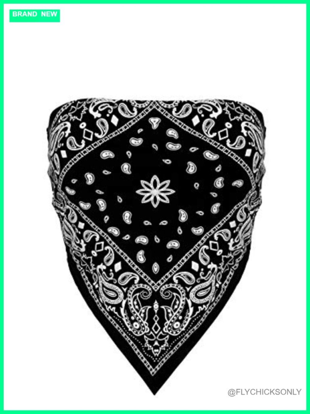 Paisley Bandana Tube Top Strapless Crop Top Y2K Bandeau